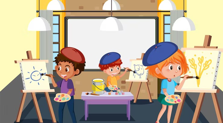 Students are exploring Creative Arts.